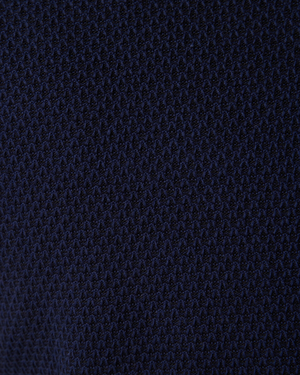 Textured Knit Zip Polo, Navy, hi-res